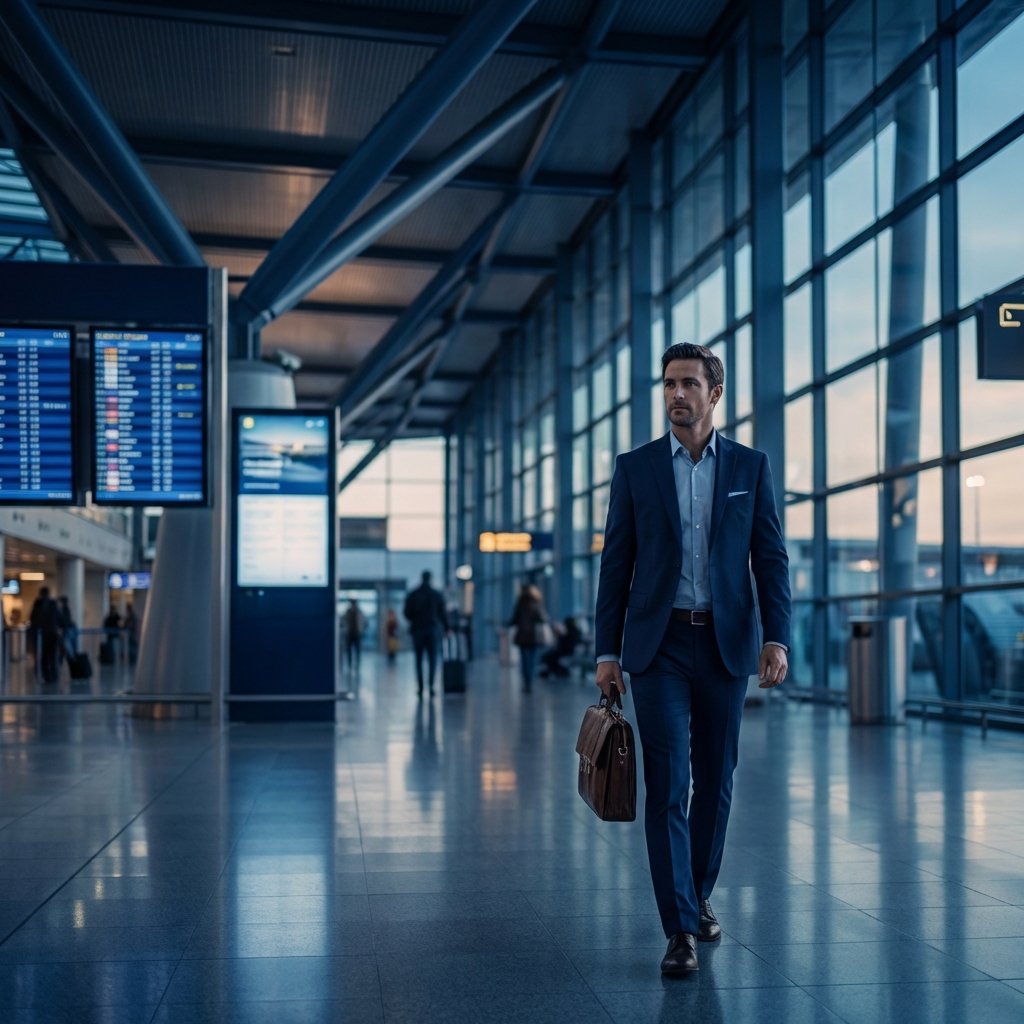 Business Traveler in Airport